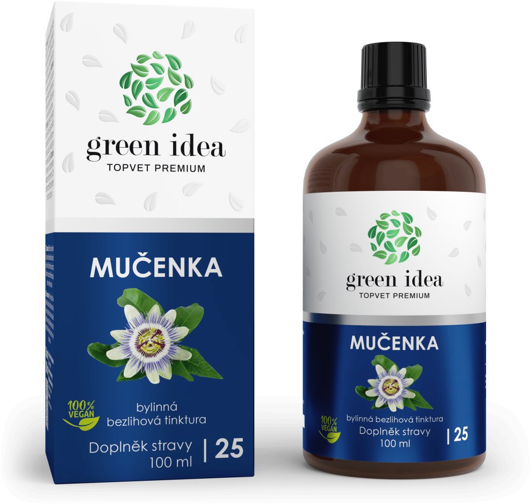 GREEN IDEA Mučenka bezlihová tinktura 100 ml
