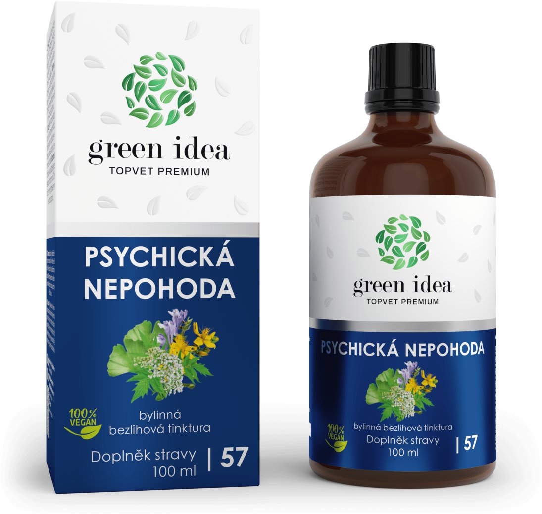 GREEN IDEA Psychická nepohoda - bezlihová tinktura 100 ml