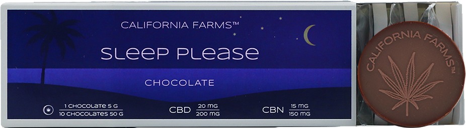 California Farms Sleep please Čokoláda, 200 mg CBD, 150 mg CBN