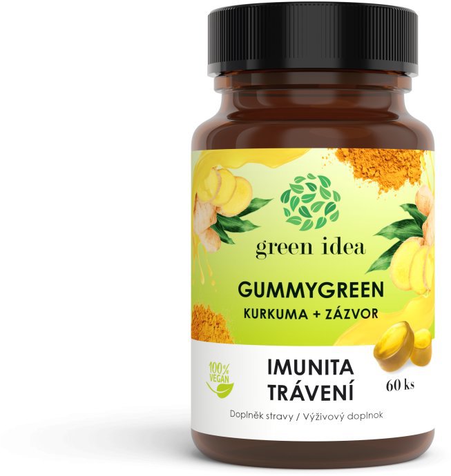 GREEN IDEA GUMMYGREEN Kurkuma + zázvor 60 tbl
