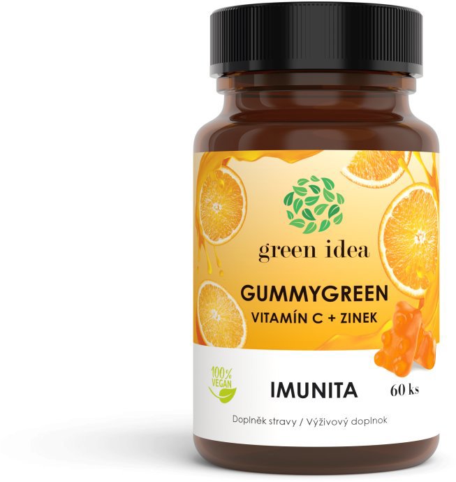 GREEN IDEA GUMMYGREEN Vitamín C + Zinek 60 tbl Imunita
