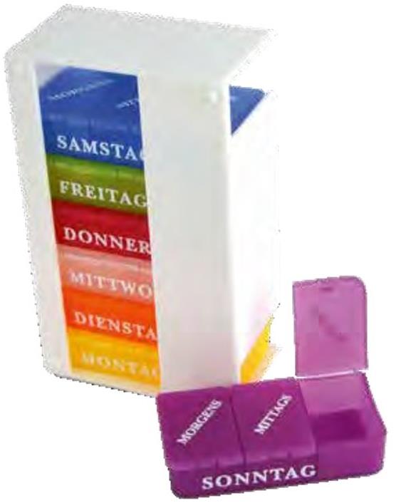 Sundo Týdenní dávkovač léků 7 × 3, v němčině