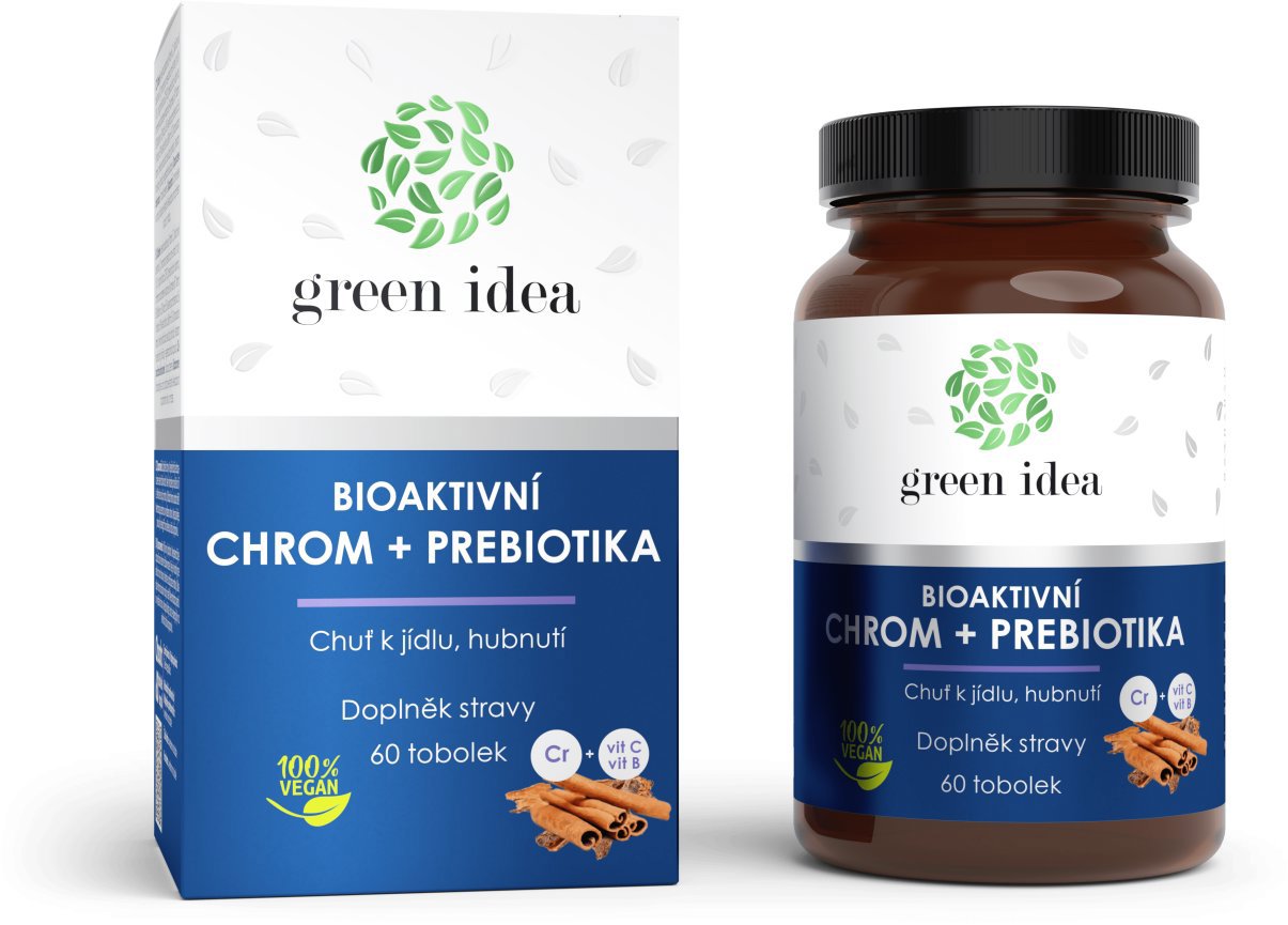 GREEN IDEA Bioaktivní chrom + prebiotika 60 tobolek