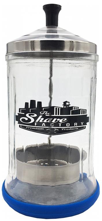 THE SHAVE FACTORY Skleněná nádoba na dezinfekci 0,6 l