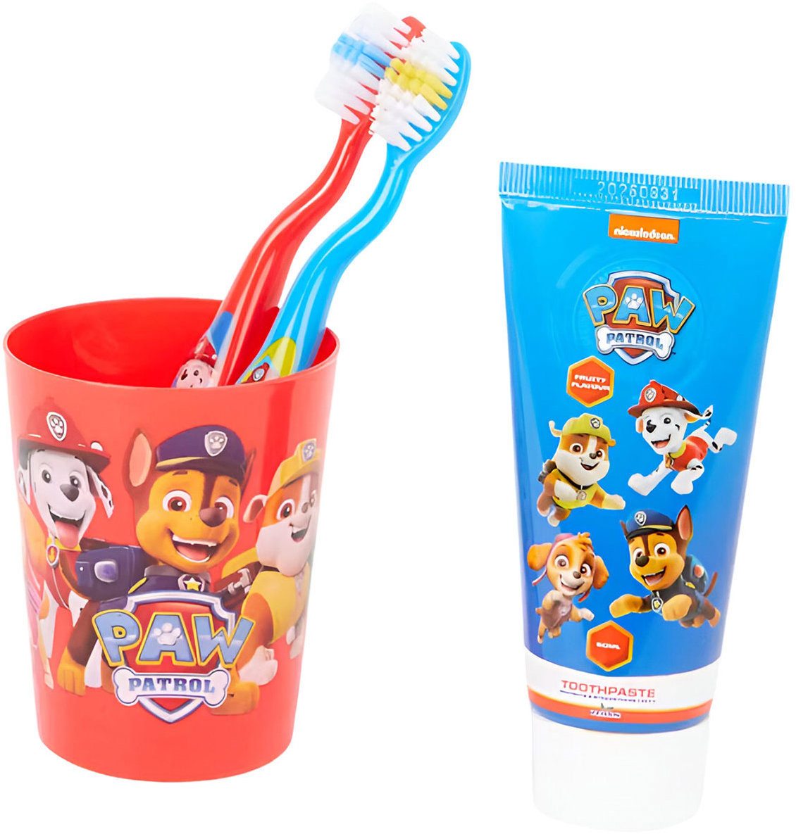 NICKELODEON Dětská sada na čištění zubů, červená