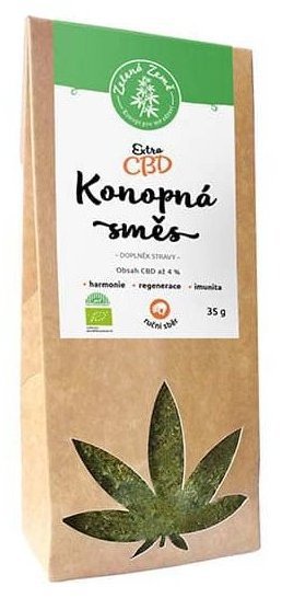 Zelená Země CBD Extra konopný čaj BIO 4 % 35 g