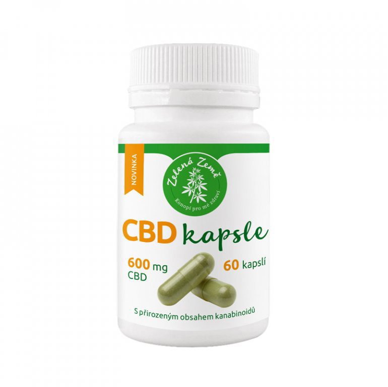Zelená Země CBD kapsle 600 mg CBD, 60 ks