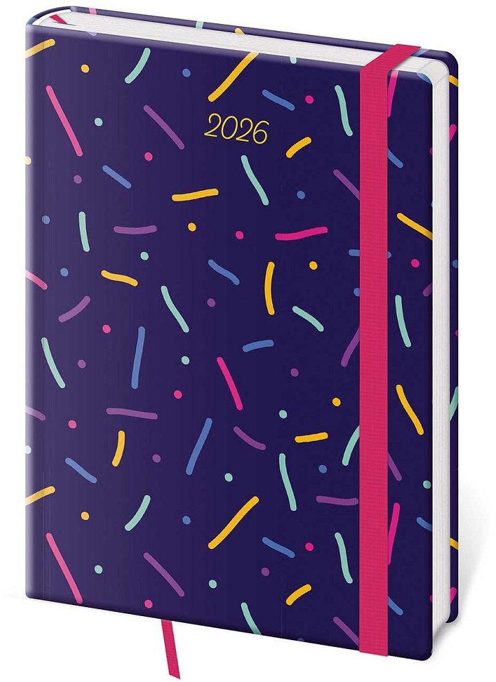 Helma Vario týdenní s gumičkou Sprinkles 2026