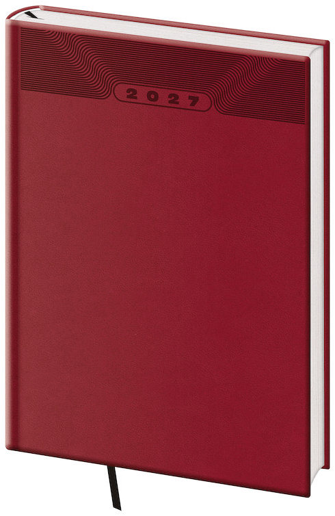 HELMA 365 denní 2027 A4 Print Classic, anglicky červený