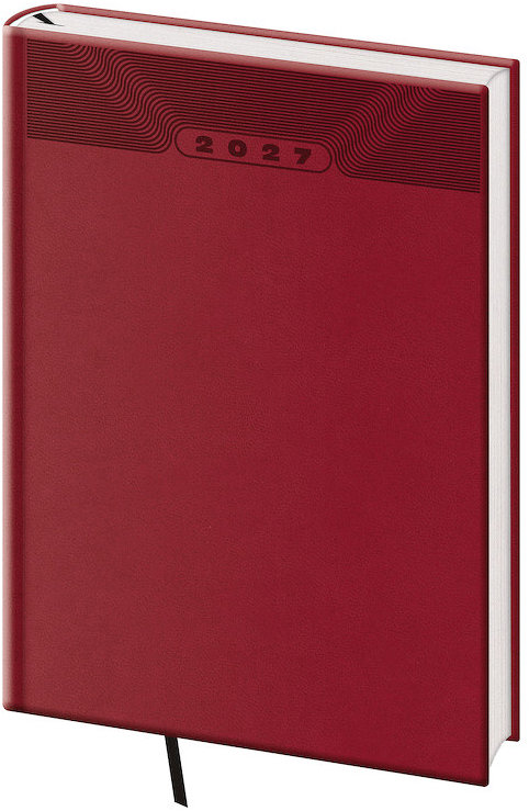 HELMA 365 týdenní 2027 B5 Print Classic, anglicky červený