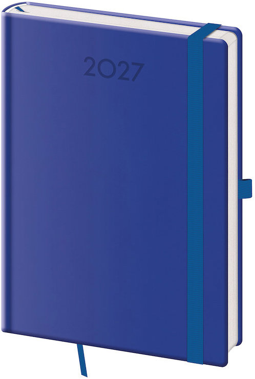 HELMA 365 denní 2027 A5 Print Plus, královský modrý