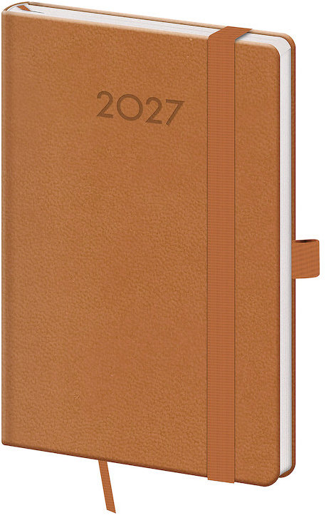 HELMA 365 týdenní 2027 kapesní Print Plus, přírodní hnědý