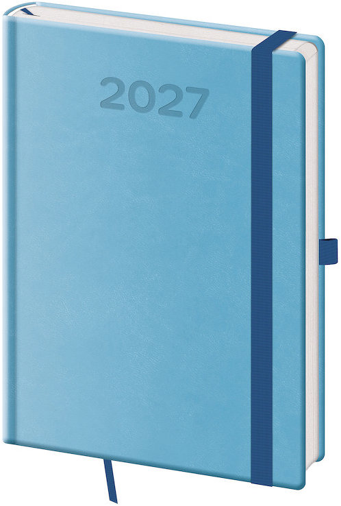 HELMA 365 denní 2027 A5 Print Pop, světle modrý