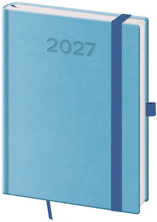 HELMA 365 denní 2027 B6 Print Pop, světle modrý