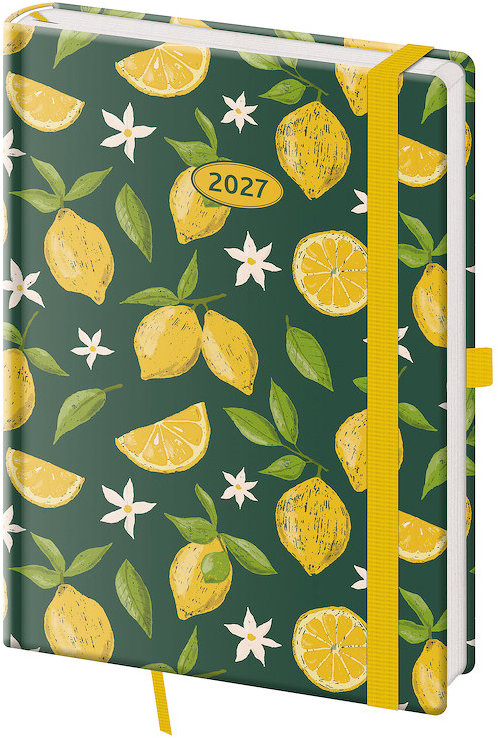 HELMA 365 týdenní 2027 A5 Vario, Lemons s gumičkou