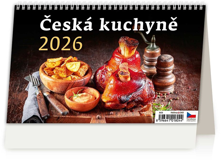 Helma Česká kuchyně 2026, 22,6 × 13,9 cm