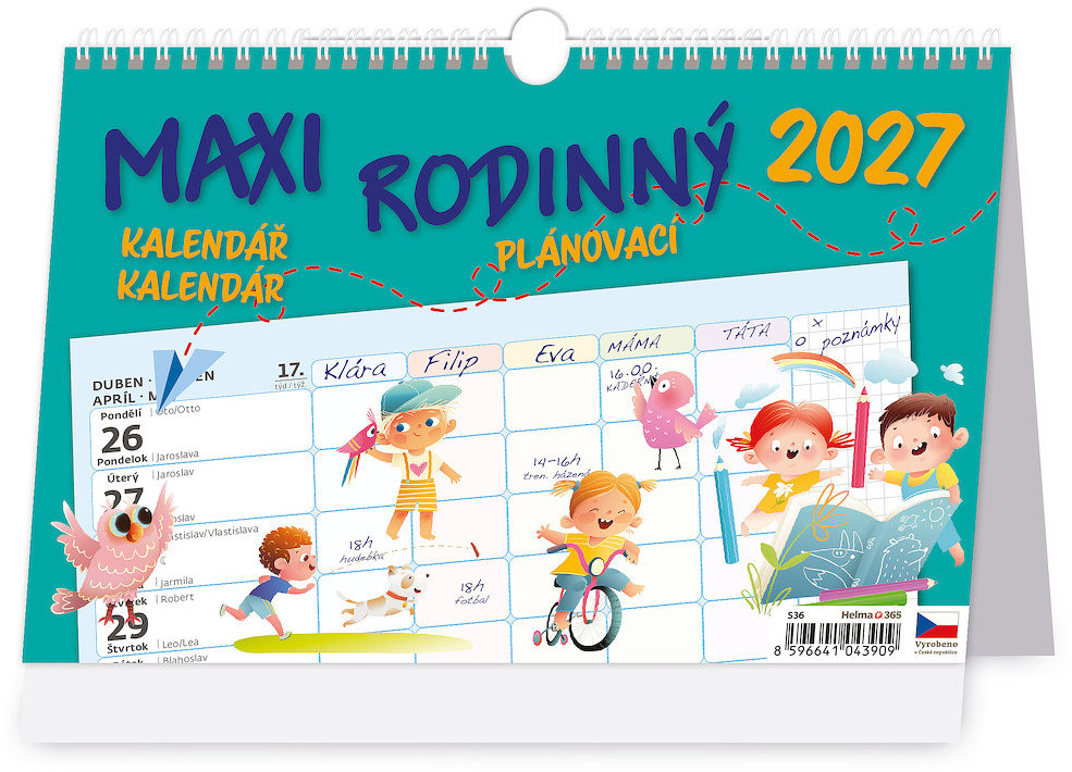 HELMA 365 MAXI RODINNÝ plánovací kalendář 2027