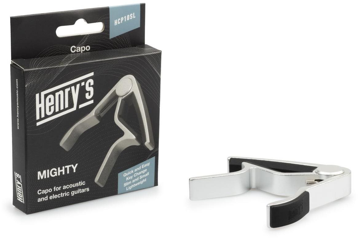 Henry's MIGHTY, elektrická a akustická kytara, barva stříbrná