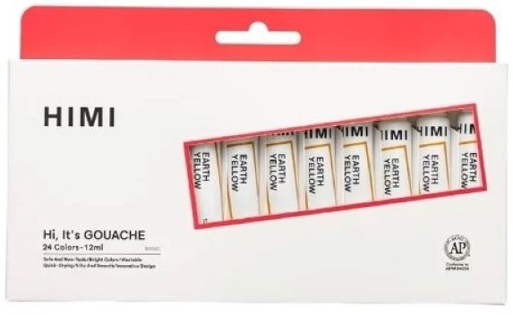 HIMI Tube Gouache Set 24 Colours, 12 ml
