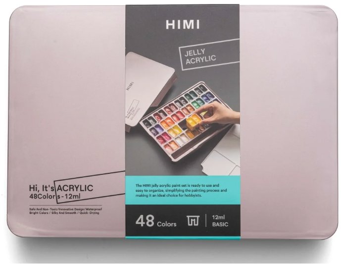 HIMI Twin Cup Jelly, 48 colours, pearl pink case