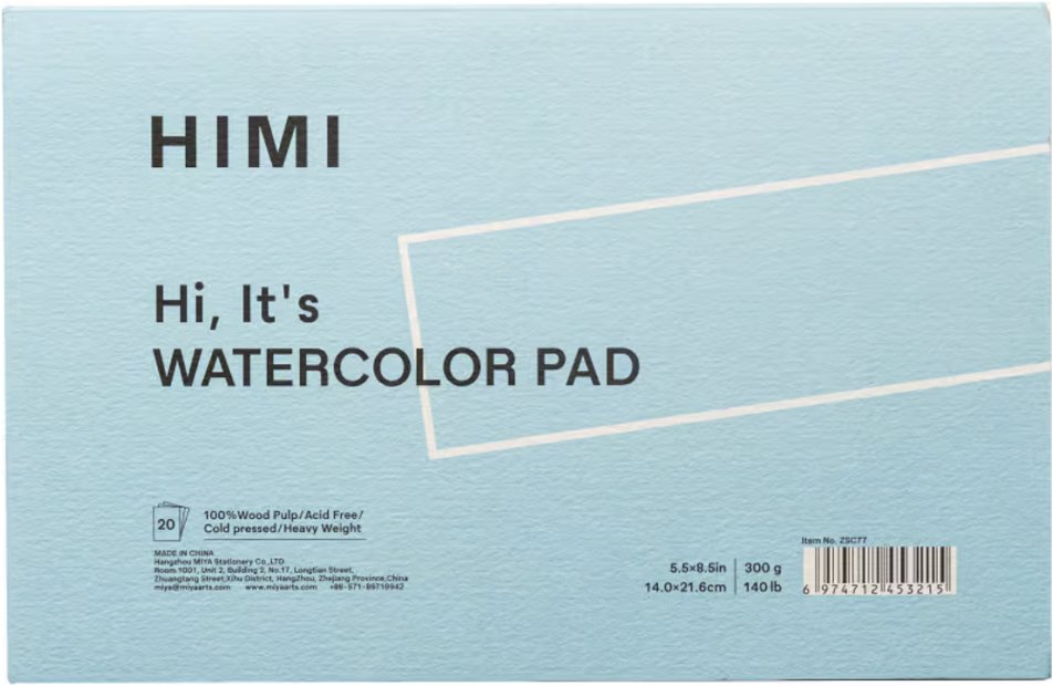 Himi Blok pro akvarel 14 × 21,6 cm, modrý