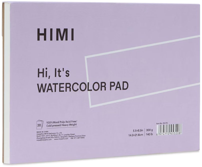 Himi Blok pro akvarel 14 × 21,6 cm, fialový