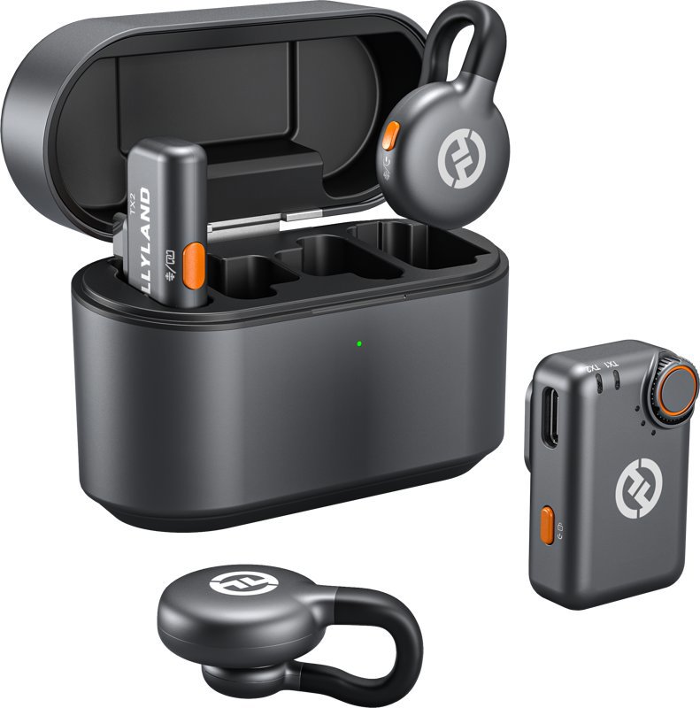 Hollyland LARK M2S Mini Combo Wireless Lavalier Microphone (Space Gray)