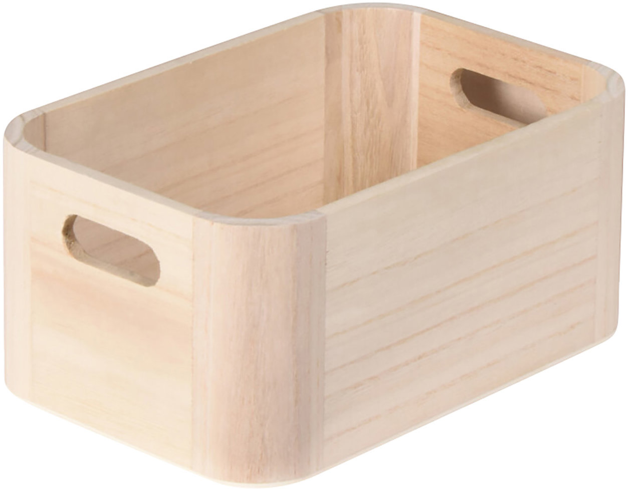 H&L Úložná krabice WoodyBox S, světlé dřevo, 24 × 16,5 × 10,5 cm