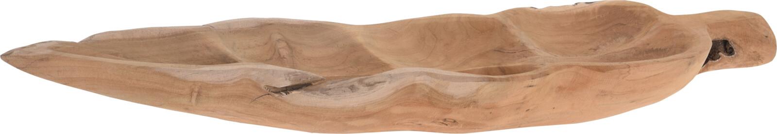 H&L Dřevěná dekorační mísa LEAF, 60 cm, teak