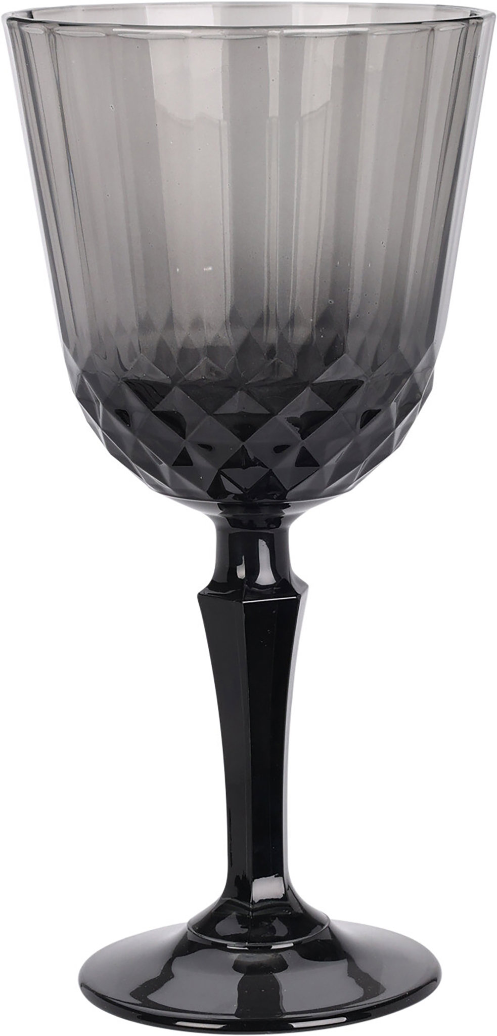 H&L Sklenice na víno Shade – 310 ml, šedá, strukturovaný povrch