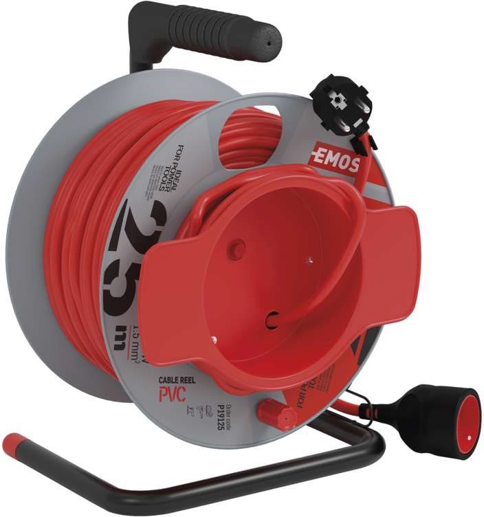 EMOS PVC prodlužovací kabel na bubnu 25m 1,5mm2