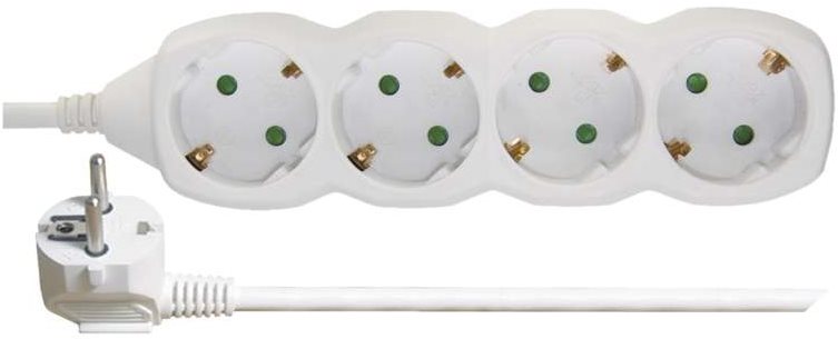 EMOS Prodlužovací kabel SCHUKO – 4 zásuvky, 5m, 1,5mm2