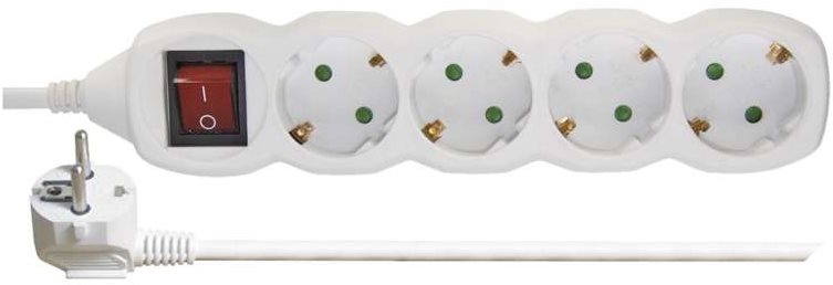 EMOS Prodlužovací kabel SCHUKO s vypínačem – 4 zásuvky, 3m, 1,5mm2