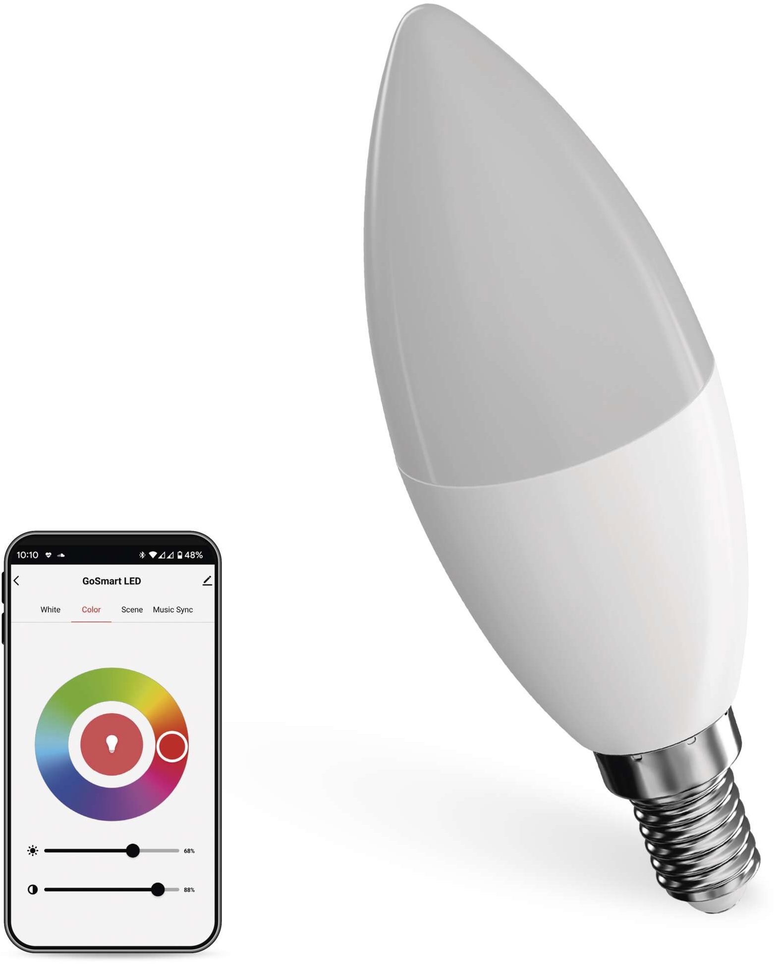 EMOS Chytrá LED žárovka GoSmart svíčka E14 4,8 W (40 W) 470lm RGB stmívatelná Zigbee