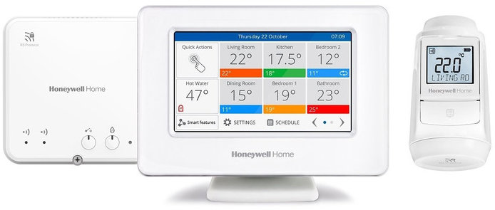 Honeywell Home EvoHome EVO-HOUSE-PLUS, EvoHome Touch WiFi + 1x termohlavice EVO-TRV + spínací relé