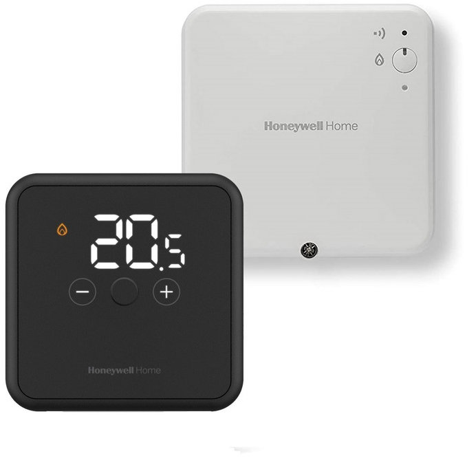 Honeywell Home YT42BRFT22, bezdrátový termostat DT4R černý + spínací jednotka R9H