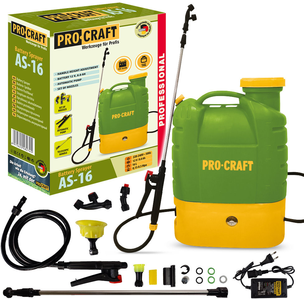 PROCRAFT Postřikovač AKU AS-16