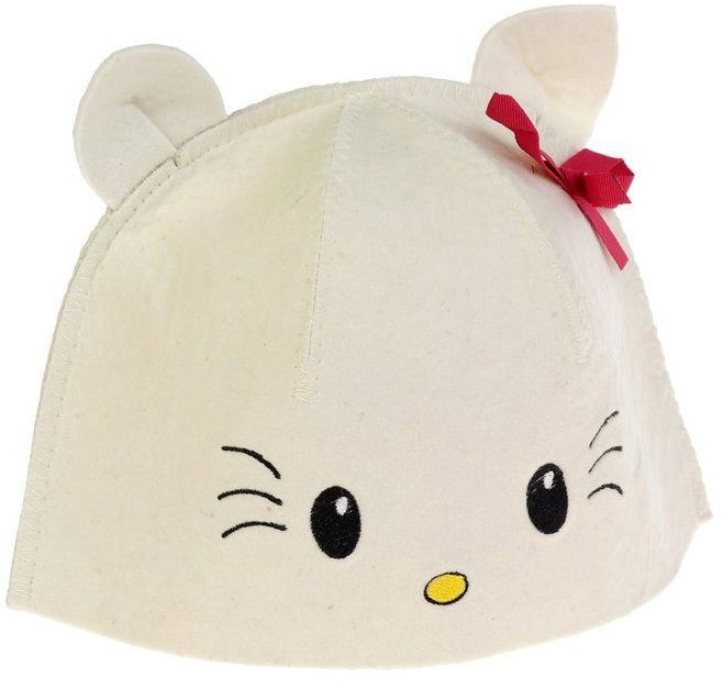 SOTRA Čepice do sauny dětská plstěná Kitty, vlna Merino