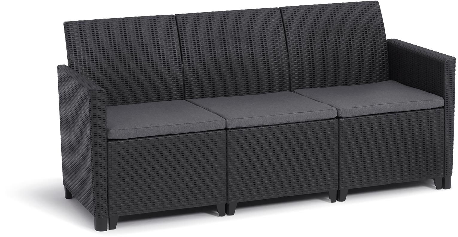 KETER Lavice zahradní MARIE 3 seater sofa, grafit
