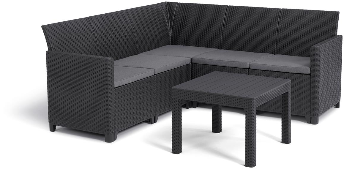 KETER Set zharadního nábytku MARIE 5 corner, grafit