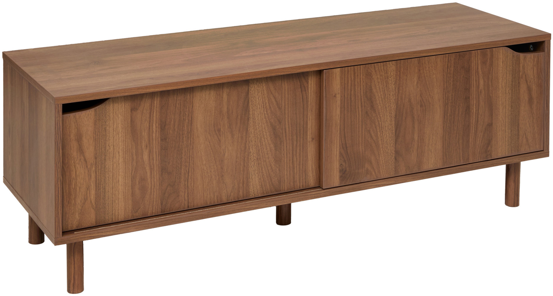 5five Simply Smart Konferenční stolek - skříňka pod televizi SLIDY, tmavé dřevo, 120 × 40 × 42 cm