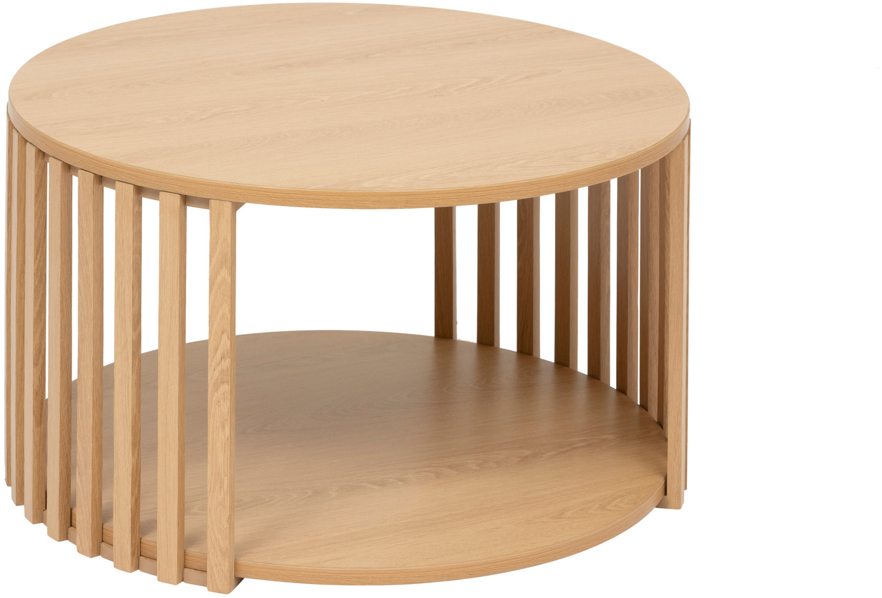 5five Simply Smart Kulatý konferenční stolek s lamelami SLAT, 60 cm