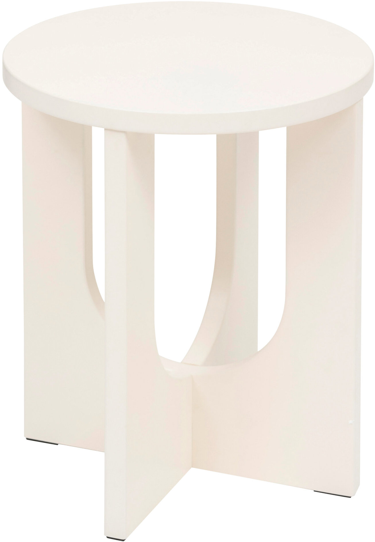Atmosphera Kulatý odkládací stolek BLOOM, průměr 40 cm, bílý