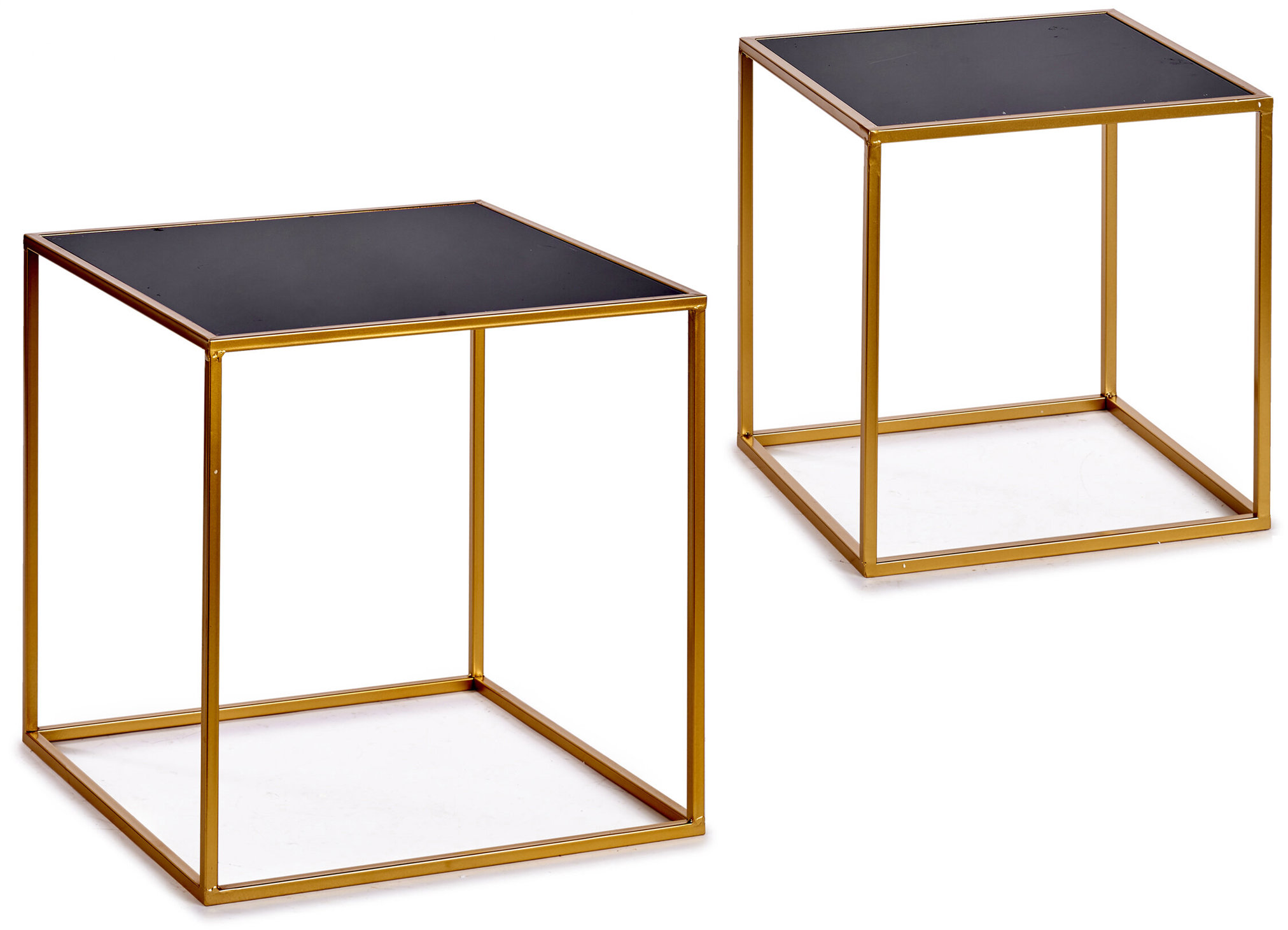 Giftdecor Sada čtvercových odkládacích stolků do obýváku LUVO, 2 kusy