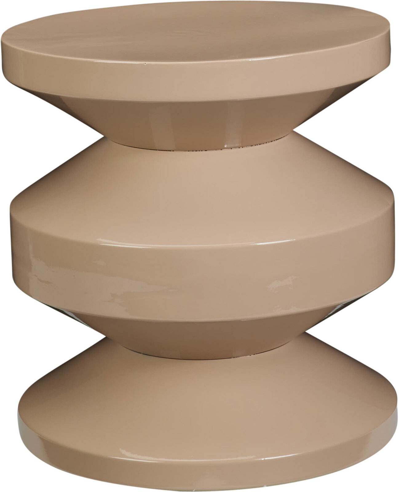 Home Styling Collection Kovový odkládací stolek TAFEL béžový, 31 cm