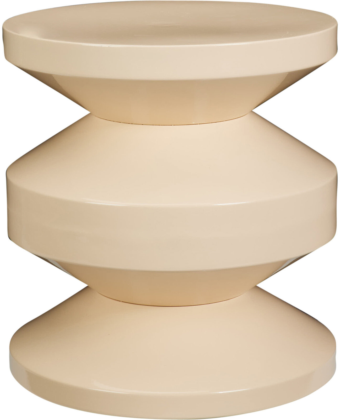Home Styling Collection Kovový odkládací stolek TAFEL žlutý, 31 cm