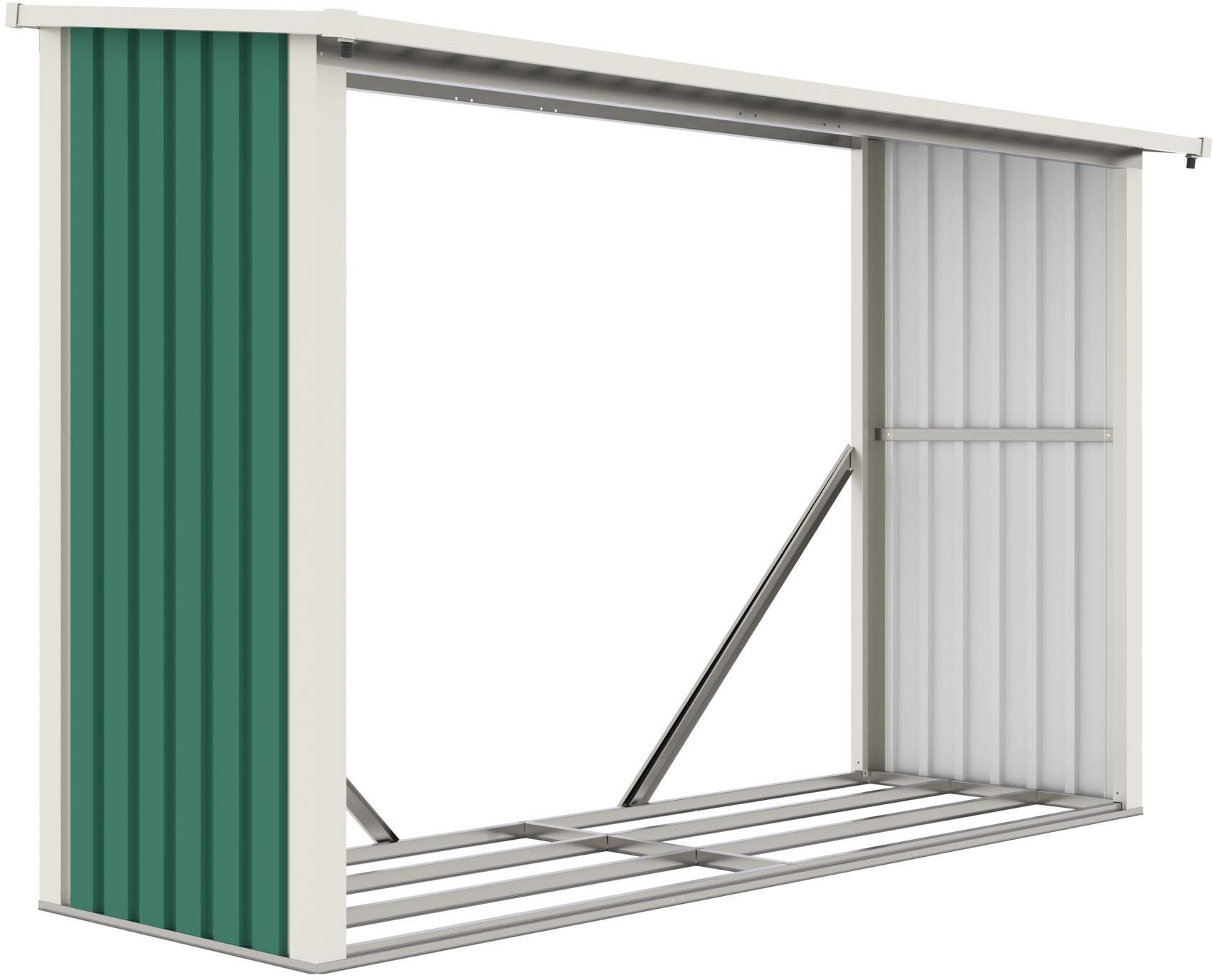 G21 Dřevník WOH 335, zelený 242 x 156 x 89 cm