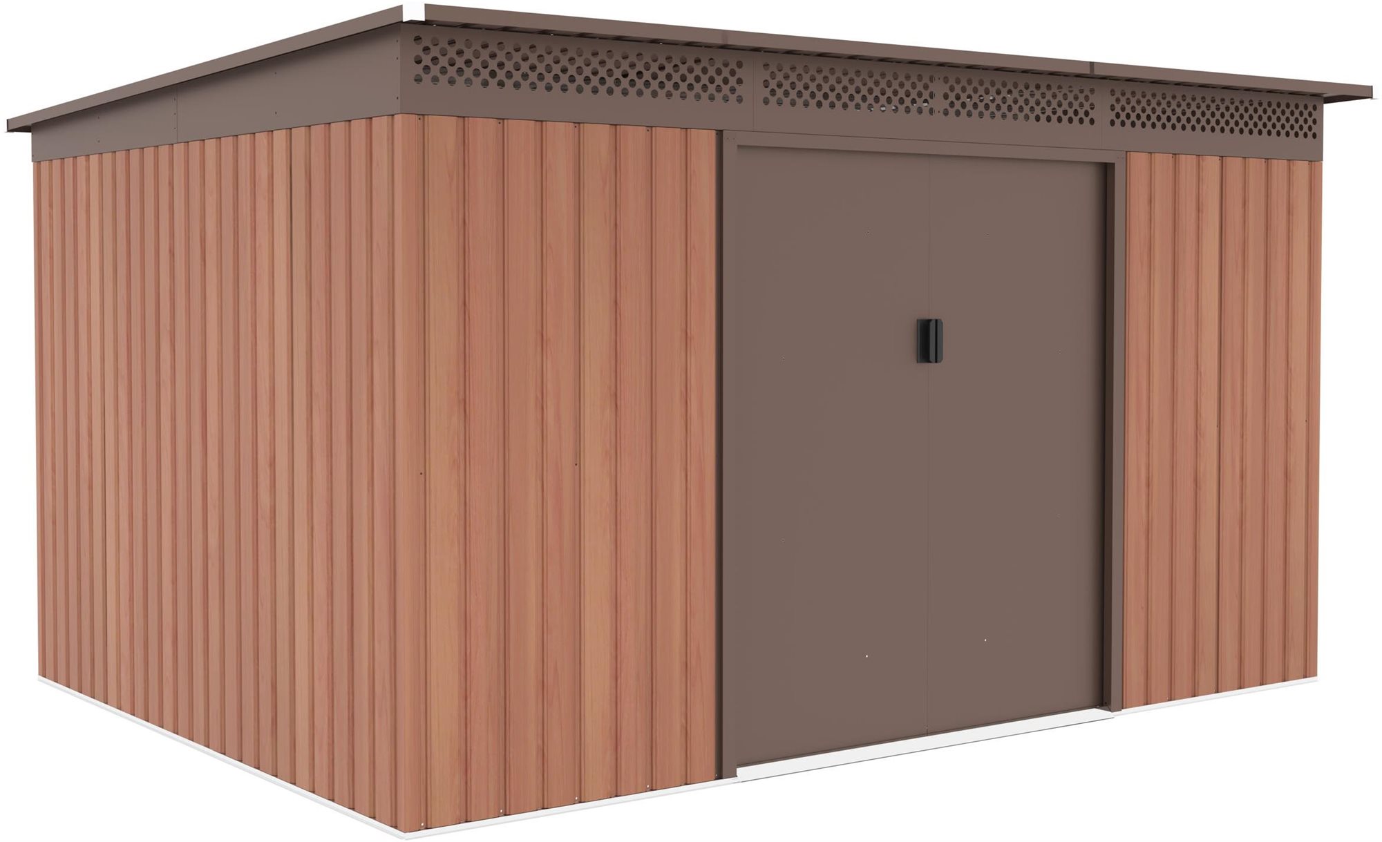 G21 Domek zahradní GRAH 915 - 340 x 269 cm, hnědý, imitace dřeva