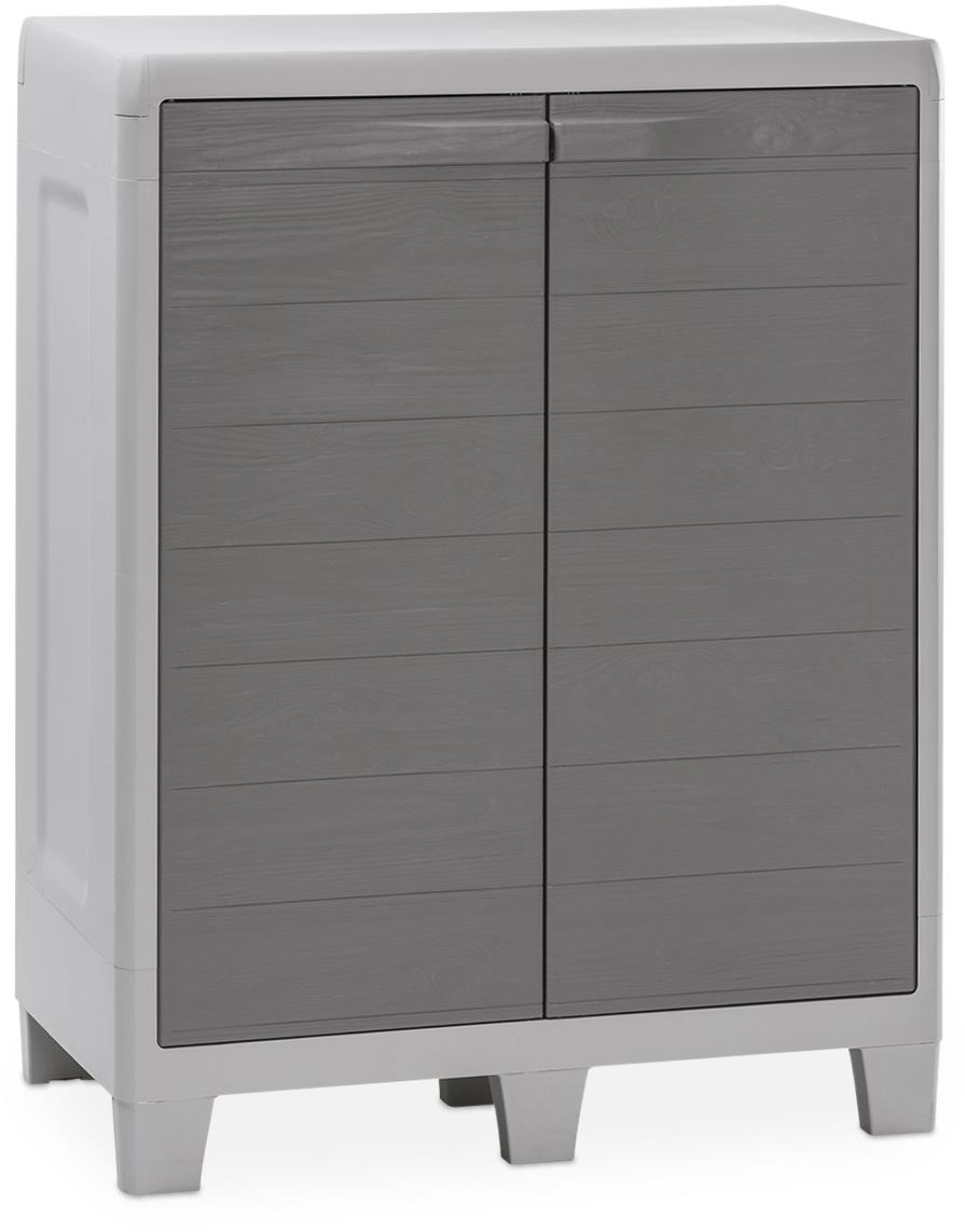 TOOMAX Skříň zahradní WOODYS LOW XL, světle šedá