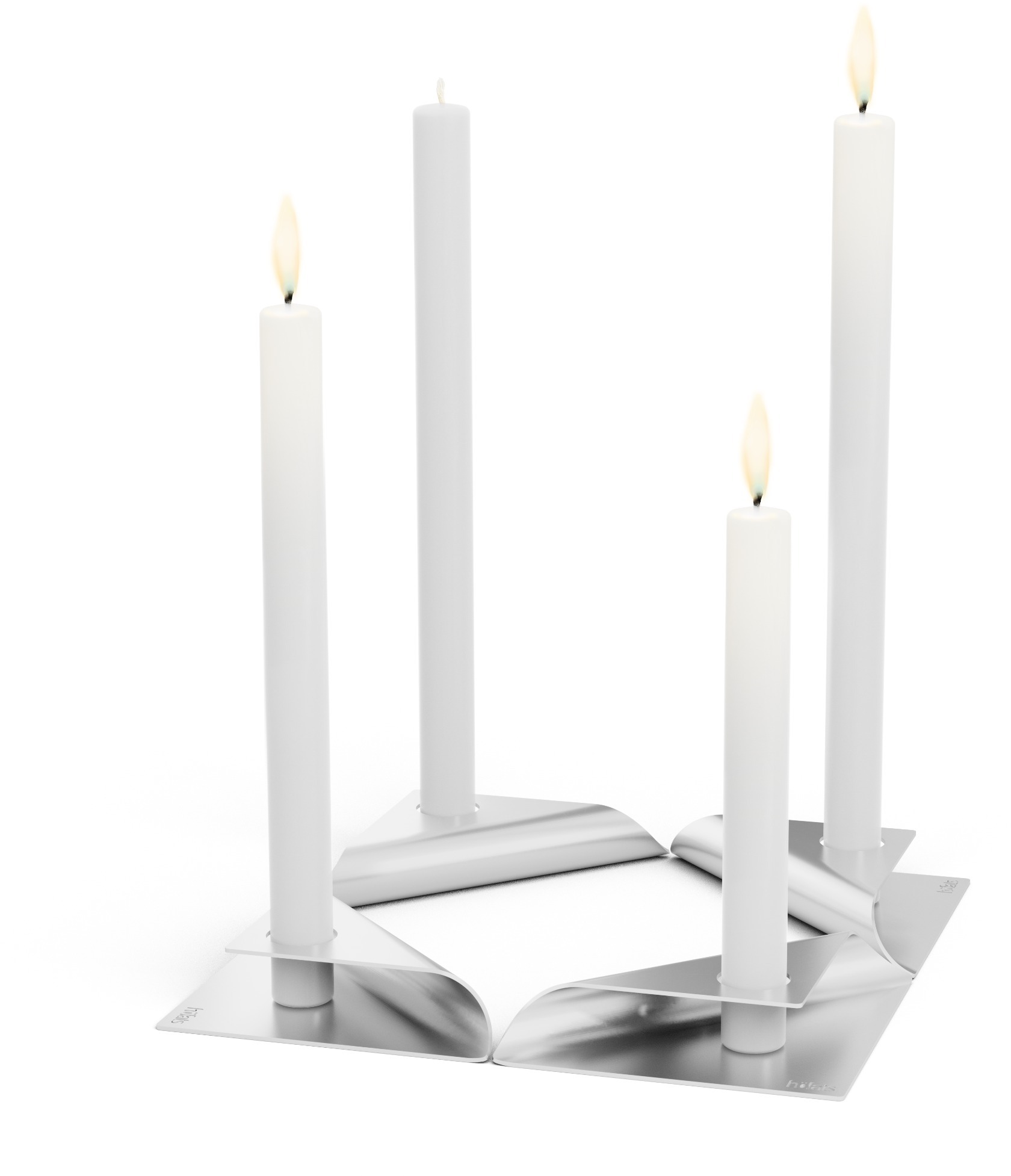 Höfats Square Candle Silver, 4 ks